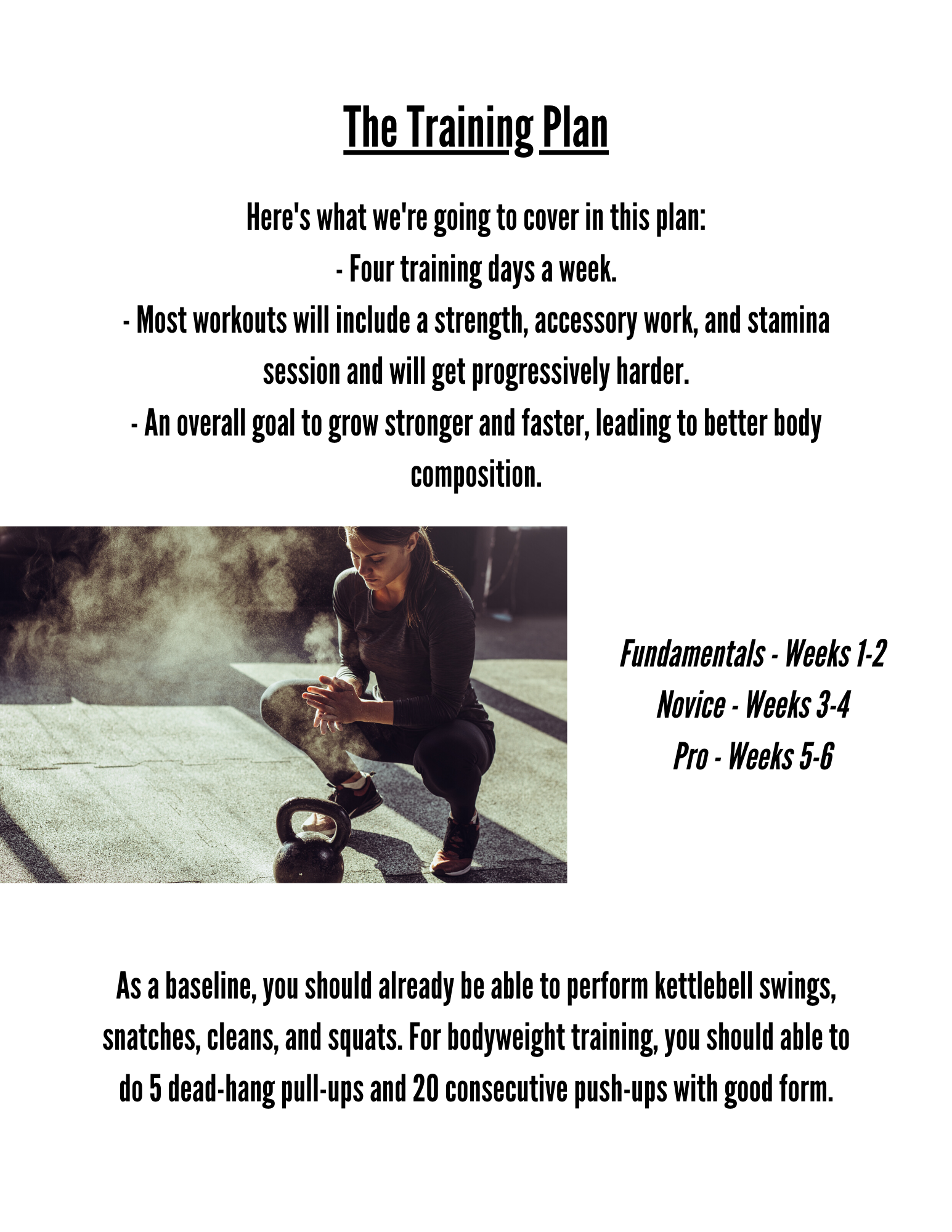 Kettlebell Bodyweight 6 Week Strength and Conditioning Program Fittest Travel